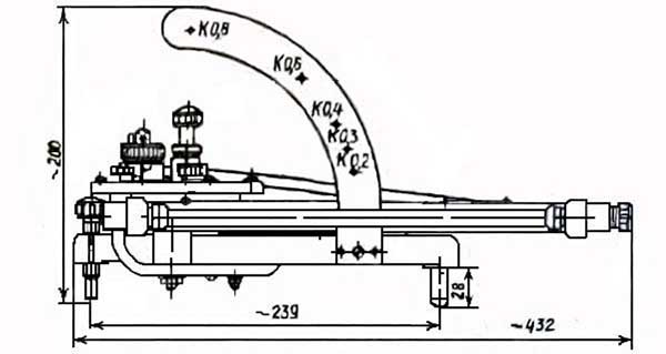 Габаритные размеры микроманометра